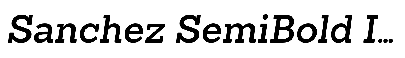 Sanchez SemiBold Italic